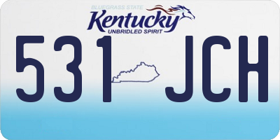 KY license plate 531JCH