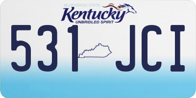 KY license plate 531JCI