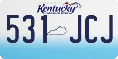 KY license plate 531JCJ