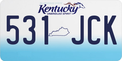 KY license plate 531JCK