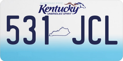 KY license plate 531JCL