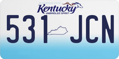 KY license plate 531JCN