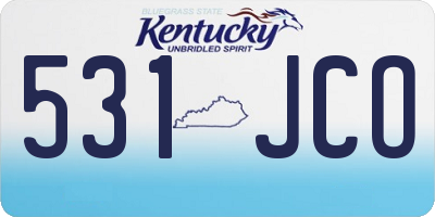 KY license plate 531JCO
