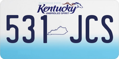 KY license plate 531JCS