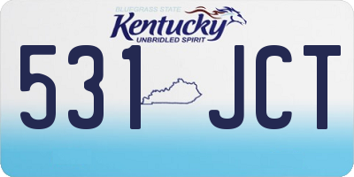 KY license plate 531JCT