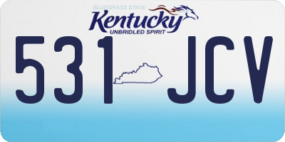 KY license plate 531JCV