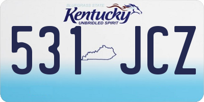 KY license plate 531JCZ