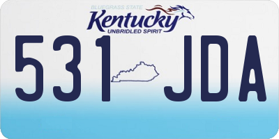 KY license plate 531JDA