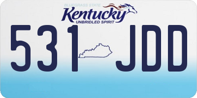 KY license plate 531JDD