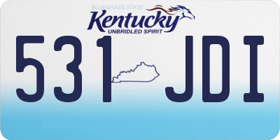 KY license plate 531JDI