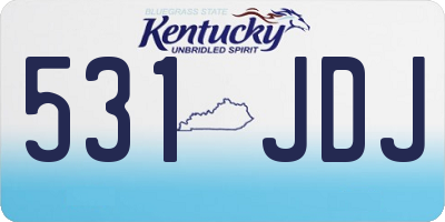 KY license plate 531JDJ