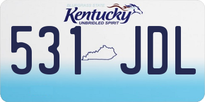 KY license plate 531JDL