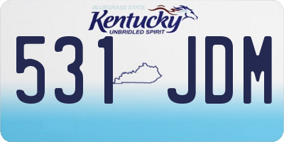 KY license plate 531JDM
