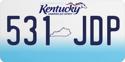 KY license plate 531JDP