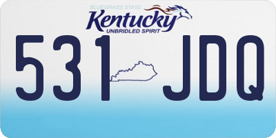 KY license plate 531JDQ