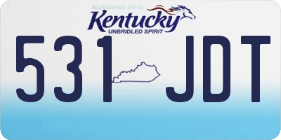 KY license plate 531JDT
