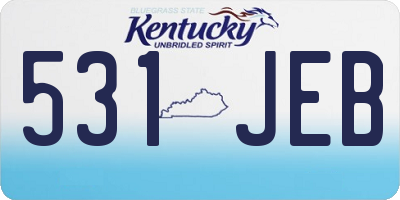 KY license plate 531JEB