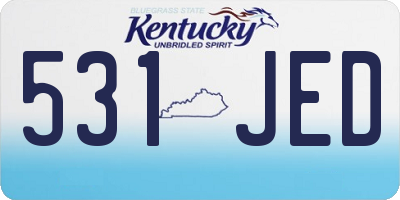 KY license plate 531JED
