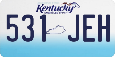 KY license plate 531JEH
