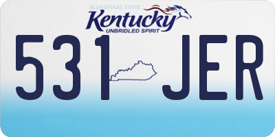 KY license plate 531JER