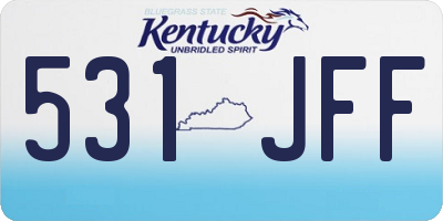 KY license plate 531JFF