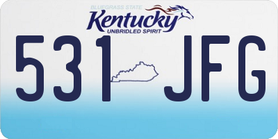 KY license plate 531JFG