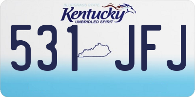 KY license plate 531JFJ