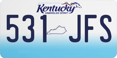 KY license plate 531JFS