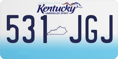KY license plate 531JGJ