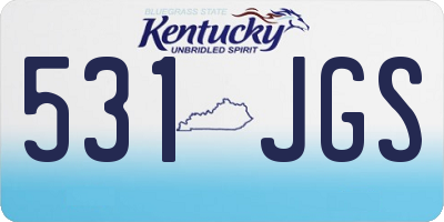 KY license plate 531JGS