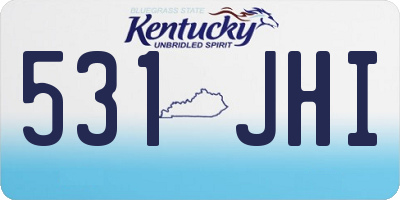 KY license plate 531JHI