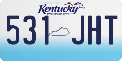 KY license plate 531JHT