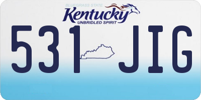 KY license plate 531JIG