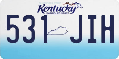 KY license plate 531JIH