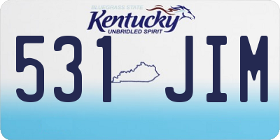 KY license plate 531JIM