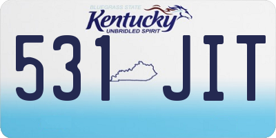 KY license plate 531JIT