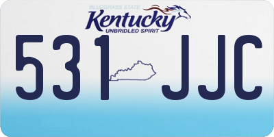 KY license plate 531JJC