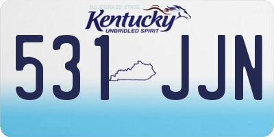 KY license plate 531JJN