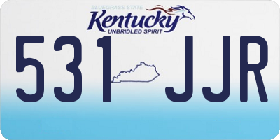 KY license plate 531JJR