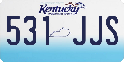 KY license plate 531JJS