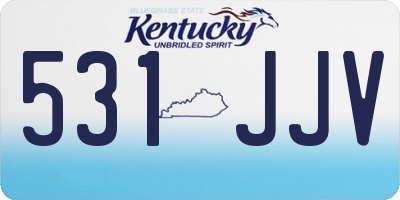KY license plate 531JJV