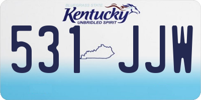 KY license plate 531JJW