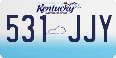 KY license plate 531JJY