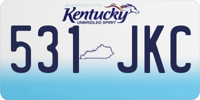 KY license plate 531JKC