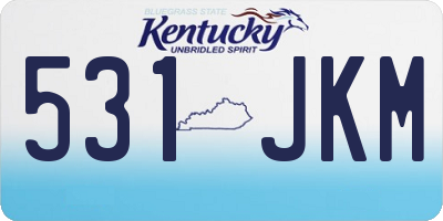 KY license plate 531JKM