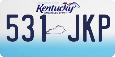 KY license plate 531JKP