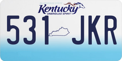 KY license plate 531JKR