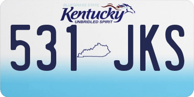 KY license plate 531JKS