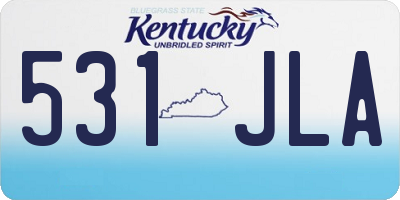 KY license plate 531JLA