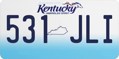 KY license plate 531JLI